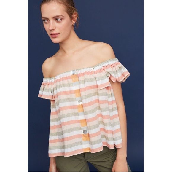 Anthropologie Off -The Shoulder Top - Picture 2 of 6